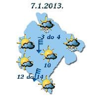 Na jugu sunčano i vjetrovito, na sjeveru mećava Na jugu sunčano i vjetrovito, na sjeveru mećava