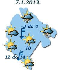 HMZCG: Poslije podne razvedravanje, od četvrtka kiša HMZCG: Poslije podne razvedravanje, od četvrtka kiša