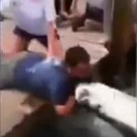 Ogromna riba skočila iz vode i zgrabila čovjeka za ruku Ogromna riba skočila iz vode i zgrabila čovjeka za ruku