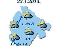 Danas oblacno, krajem dana jace padavine  Danas oblacno, krajem dana jace padavine
