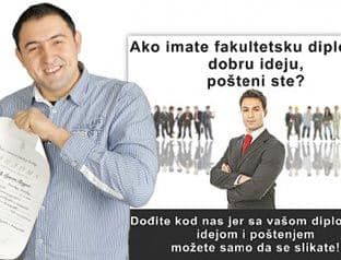 Bunt-reklama: Sa vašom diplomom i poštenjem možete samo da se slikate! Bunt-reklama: Sa vašom diplomom i poštenjem možete samo da se slikate!