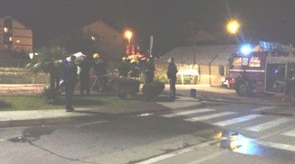 Podgorica: Gorjelo auto Red Bull-a kod Delte Podgorica: Gorjelo auto Red Bull-a kod Delte