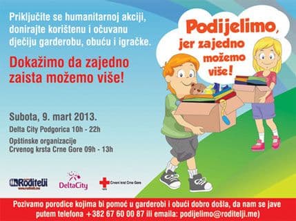 Humanitarna akcija „Podijelimo, jer zajedno možemo više“ Humanitarna akcija „Podijelimo, jer zajedno možemo više“