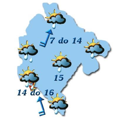 Povremeno kiša, do 15 stepeni Povremeno kiša, do 15 stepeni