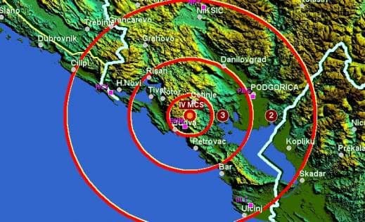 Opet slabiji zemljotres kod Cetinja Opet slabiji zemljotres kod Cetinja