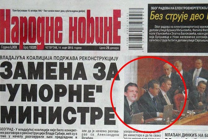 Niške Narodne novine stavile Šarića pored Dačića i Vučića Niške Narodne novine stavile Šarića pored Dačića i Vučića