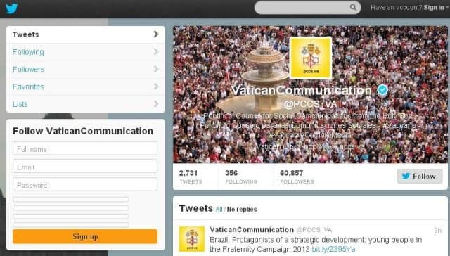 Vatikanu hakovan Twitter nalog Vatikanu hakovan Twitter nalog