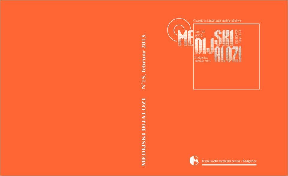 Petnaesti broj časopisa Medijski dijalozi Petnaesti broj časopisa Medijski dijalozi