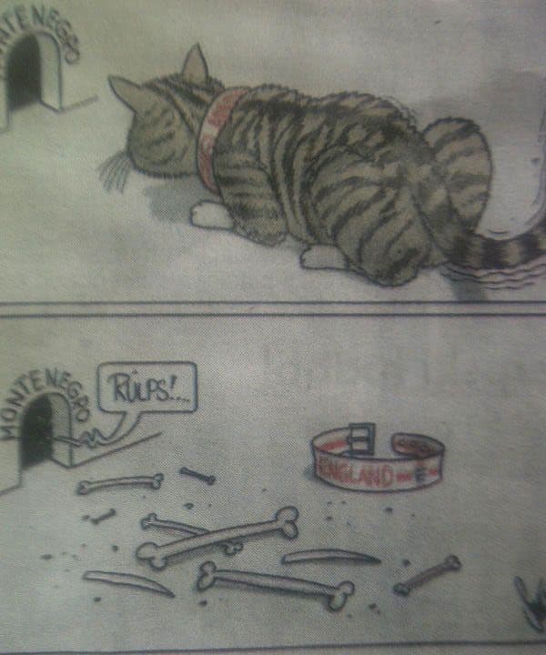 FOTO: Kako je švajcarski list Der Landbote vidio remi Engleske i Crne Gore FOTO: Kako je švajcarski list Der Landbote vidio remi Engleske i Crne Gore