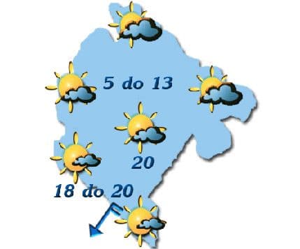 ZHMSCG: Toplije od sredine sedmice ZHMSCG: Toplije od sredine sedmice