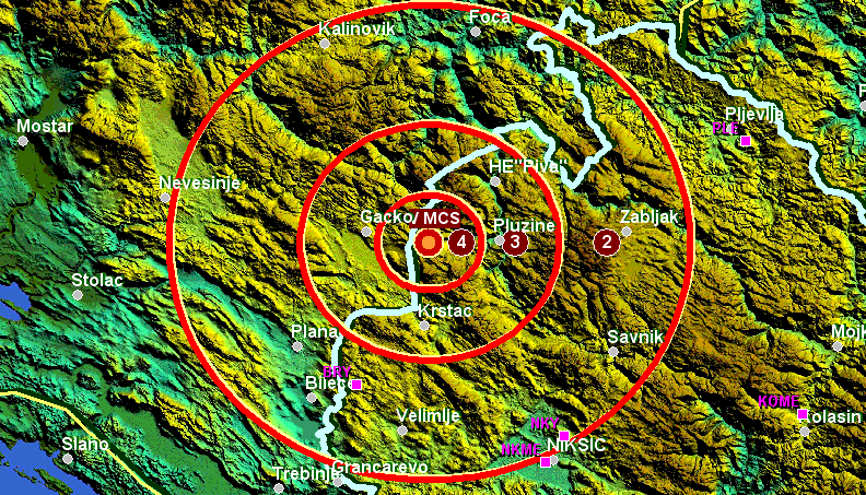 Zemljotres kod Plužina Zemljotres kod Plužina