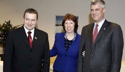 Tači prekinuo sastanak sa Ešton i Dačićem Tači prekinuo sastanak sa Ešton i Dačićem