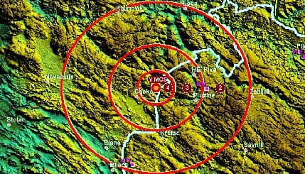 Slab zemljotres na granici Crne Gore i BiH Slab zemljotres na granici Crne Gore i BiH
