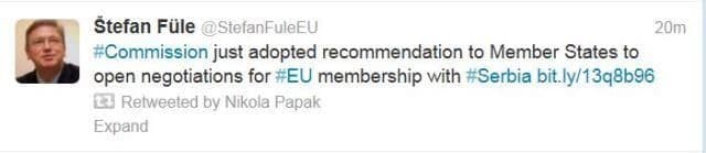 FILE: Srbiji datum pregovora FILE: Srbiji datum pregovora