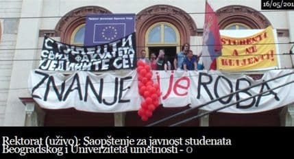 Studenti BU zauzeli Rektorat Studenti BU zauzeli Rektorat