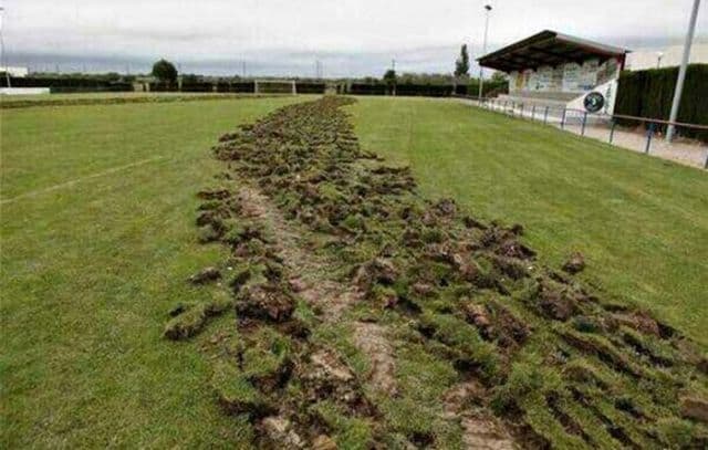 Napio se, pa preorao fudbalski teren (FOTO) Napio se, pa preorao fudbalski teren (FOTO)
