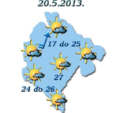 ZHMSCG: Od srijede kiša i pad temperature ZHMSCG: Od srijede kiša i pad temperature