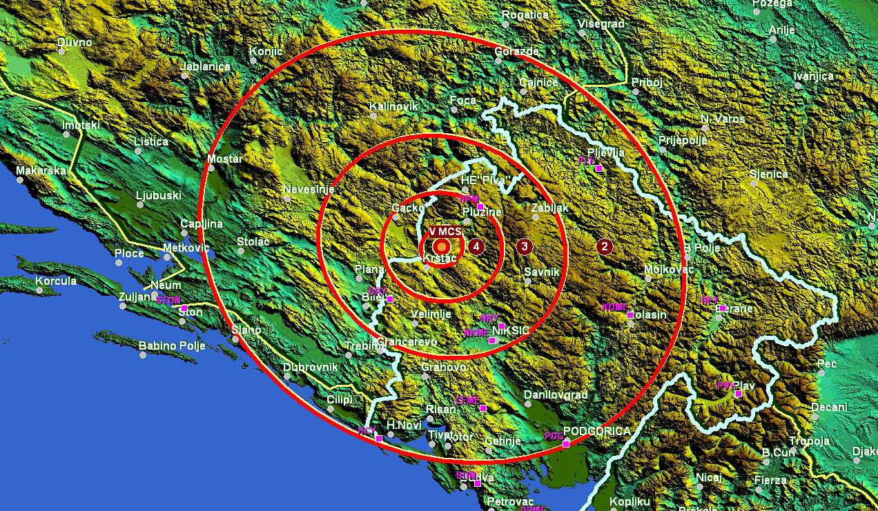 Zemljotres na granici Crne Gore i BiH jačine 3,7 Rihtera Zemljotres na granici Crne Gore i BiH jačine 3,7 Rihtera