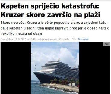 Split: Kruzer skoro završio na plaži Split: Kruzer skoro završio na plaži