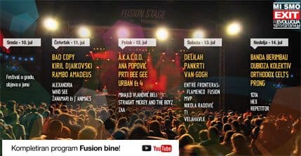 EXIT 2013: Na Fusion bini Who See, Rambo Amadeus, Orthodox Celts, Van Gogh, A.K.A.C.O.D., Pankrti... EXIT 2013: Na Fusion bini Who See, Rambo Amadeus, Orthodox Celts, Van Gogh, A.K.A.C.O.D., Pankrti...