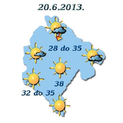 Sjutra veoma toplo, do 39 stepeni Sjutra veoma toplo, do 39 stepeni