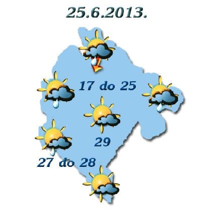 Sjutra osjetno svježije: Najviša dnevna temperatura do 29 stepeni Sjutra osjetno svježije: Najviša dnevna temperatura do 29 stepeni