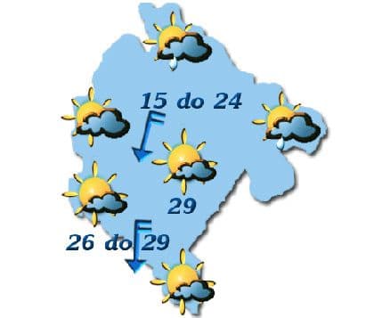 ZHMSCG: Prestanak padavina i rast temperature ZHMSCG: Prestanak padavina i rast temperature