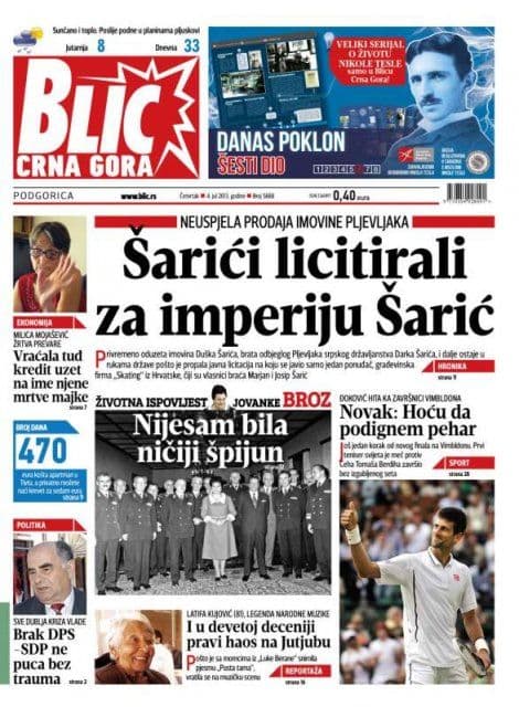 Šarići iz Hrvatske hoće imovinu Šarića u Crnoj Gori Šarići iz Hrvatske hoće imovinu Šarića u Crnoj Gori
