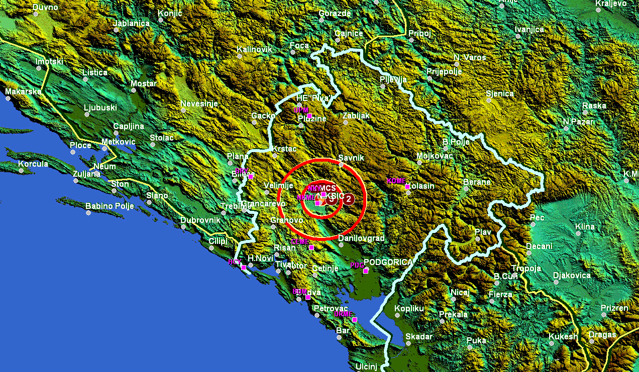 Slabiji zemljotres kod Nikšića Slabiji zemljotres kod Nikšića