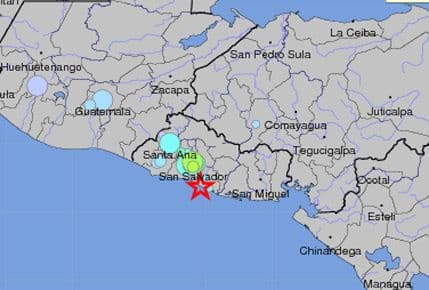 Salvador: Potres od 5,9 Rihtera na Pacifičkoj obali Salvador: Potres od 5,9 Rihtera na Pacifičkoj obali