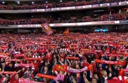 VIDEO: 95 hiljada navijača pjevalo himnu Liverpula! VIDEO: 95 hiljada navijača pjevalo himnu Liverpula!