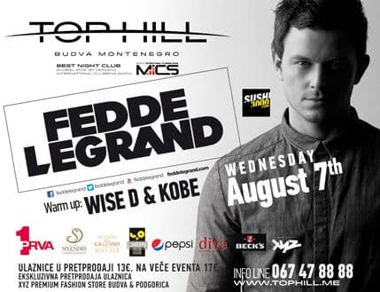 Četiri puta po jedna ulaznica za nastup Fedde Le Granda u Top Hill-u! Četiri puta po jedna ulaznica za nastup Fedde Le Granda u Top Hill-u!