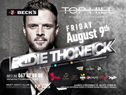 Četiri puta po jedna ulaznica za nastup Edija Tonika u Top Hill-u! Četiri puta po jedna ulaznica za nastup Edija Tonika u Top Hill-u!