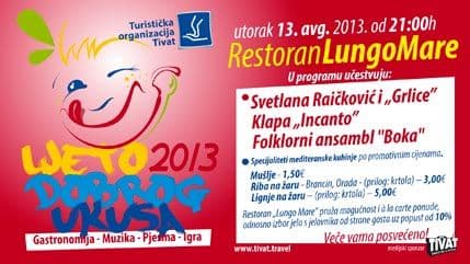 „Ljeto dobrog ukusa” 13. avgusta u Tivtu „Ljeto dobrog ukusa” 13. avgusta u Tivtu