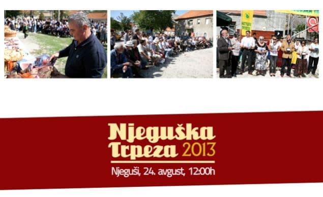 "Njeguška trpeza 2013" u subotu, 24. avgusta "Njeguška trpeza 2013" u subotu, 24. avgusta