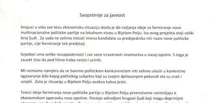 Nova politička partija - Bjelopoljska partija Nova politička partija - Bjelopoljska partija
