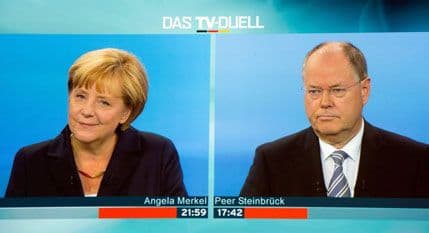 Štajnbrik ubjedljiviji u TV duelu sa Merkel Štajnbrik ubjedljiviji u TV duelu sa Merkel