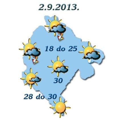 Na jugu sunčano, na sjeveru kiša Na jugu sunčano, na sjeveru kiša