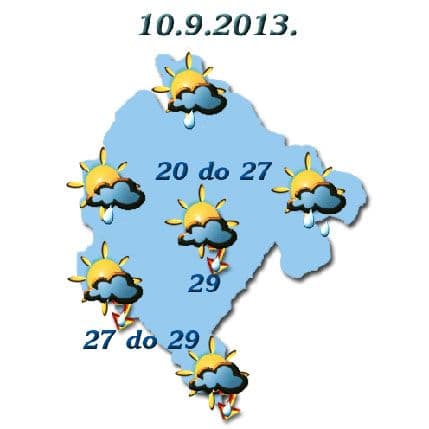 Sjutra oblačno, tokom noći kiša Sjutra oblačno, tokom noći kiša