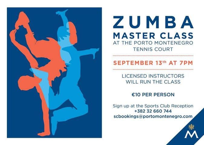 Zumba master čas u Porto Montenegru Zumba master čas u Porto Montenegru
