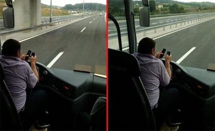 Putnici snimili šofera koji kuca poruke pri brzini od 130 na sat Putnici snimili šofera koji kuca poruke pri brzini od 130 na sat