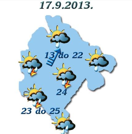 Danas promjenljivo oblačno, do 25 stepeni Danas promjenljivo oblačno, do 25 stepeni
