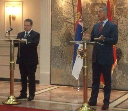 Đukanović i Dačić: Saradnja u usponu, unaprijediti infrastrukturne veze Đukanović i Dačić: Saradnja u usponu, unaprijediti infrastrukturne veze