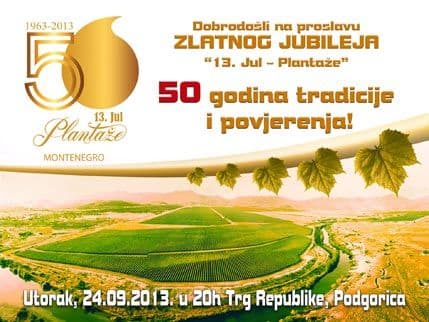 Plantaže slave 50 godina postojanja Plantaže slave 50 godina postojanja