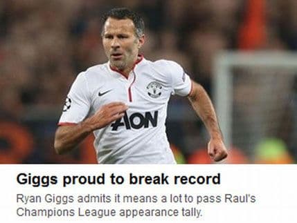 Gigs ušao u istoriju Lige šampiona! Gigs ušao u istoriju Lige šampiona!