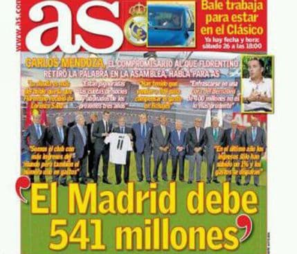 Real duguje pola milijarde eura Real duguje pola milijarde eura