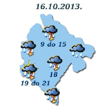 Sjutra kiša, do 21 stepen Sjutra kiša, do 21 stepen