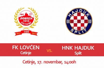 Prijateljski meč Lovćen-Hajduk 17. novembra na Cetinju Prijateljski meč Lovćen-Hajduk 17. novembra na Cetinju