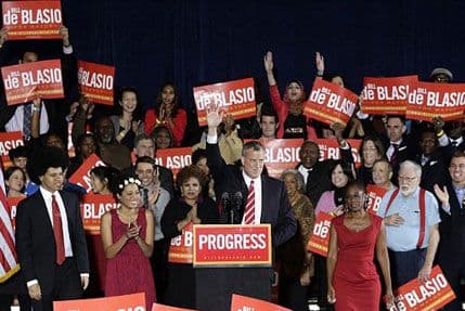 Novi gradonačelnik Njujorka demokrata Bil de Blasio Novi gradonačelnik Njujorka demokrata Bil de Blasio