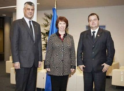 Dačić, Tači i Ešton o izborima na Kosovu Dačić, Tači i Ešton o izborima na Kosovu